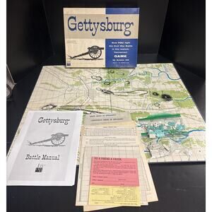 Gettysburg Civil War Battle Strategy Game Avalon Hill War Board Game Complete